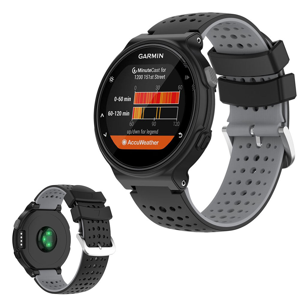 Solid Universal Garmin Silikone Rem - Sølv#serie_1