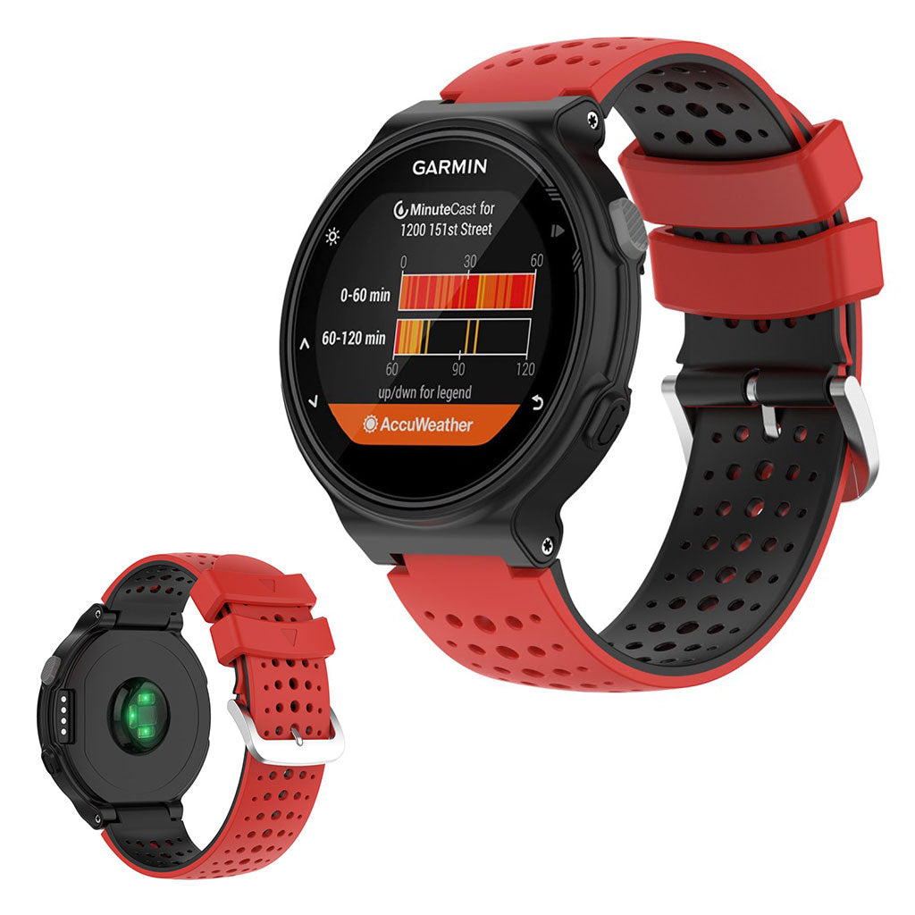 Solid Universal Garmin Silikone Rem - Rød#serie_3