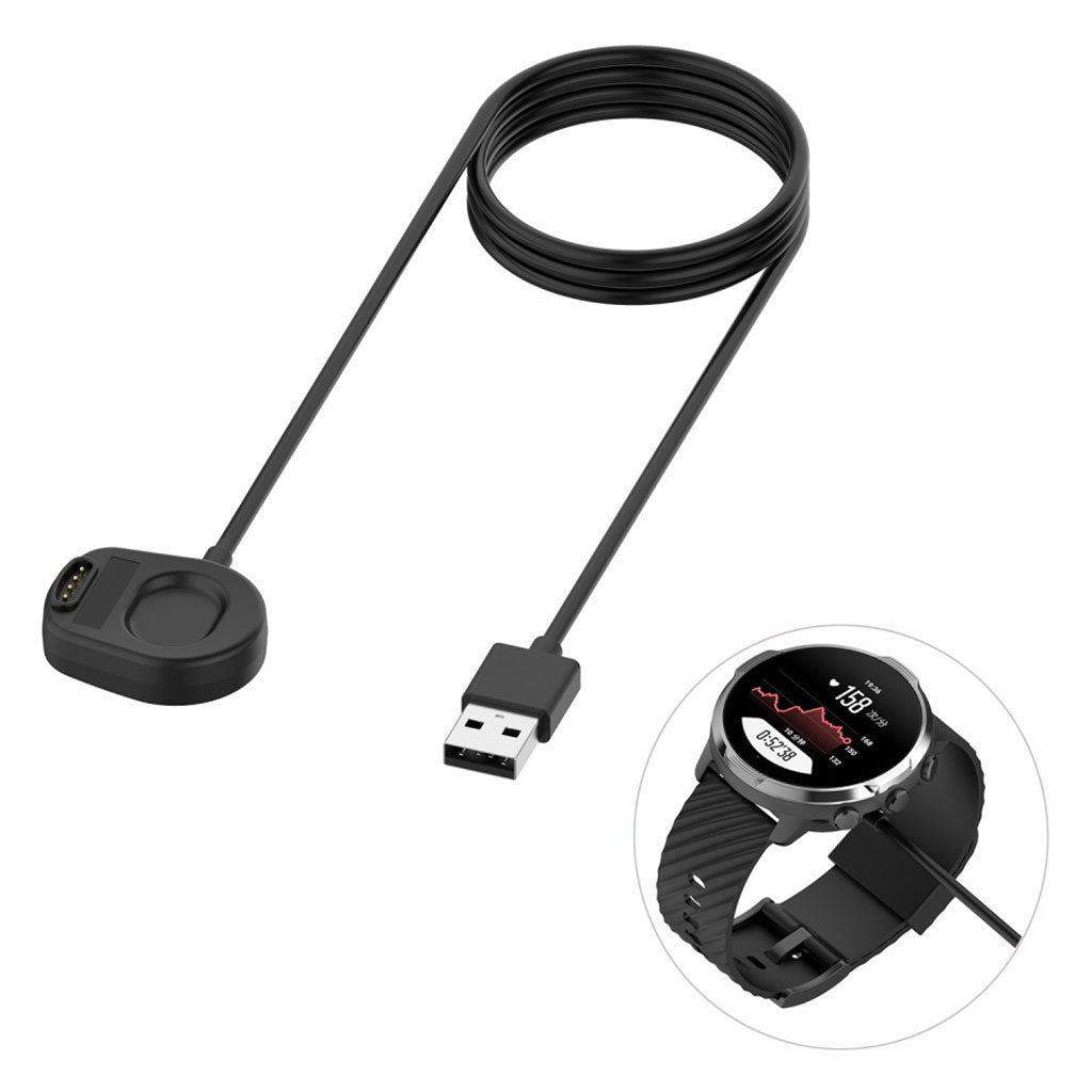 Plastik Suunto 7 USB Opladningskabel - Sort#serie_1