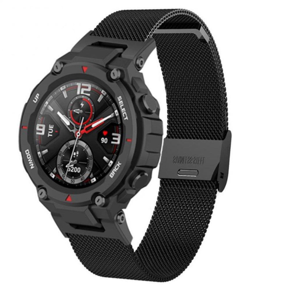 Pænt Amazfit T-Rex Pro / Amazfit Ares Metal Rem - Sort#serie_1