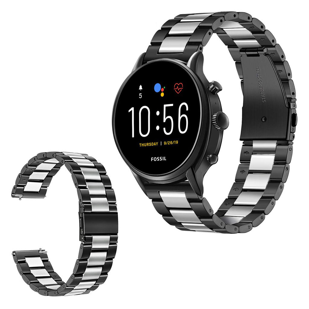 Fossil Gen 5 Carlyle HR / Fossil Gen 5 Julianna HR Metal Rem - Sølv#serie_010