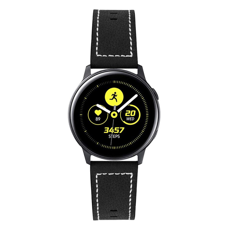Haylou Solar LS05 / Xiaomi Mi Watch Color Sports Ægte læder Rem - Sort#serie_4