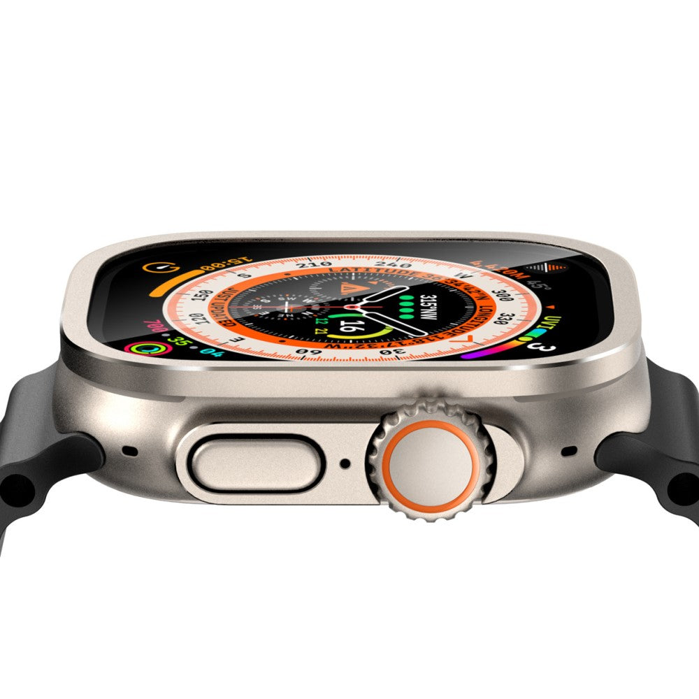 Vildt Fint Universal Cover med Skærmbeskytter i Metal og Glas passer til Apple Watch Ultra 2 / Apple Watch Ultra - Orange#serie_2