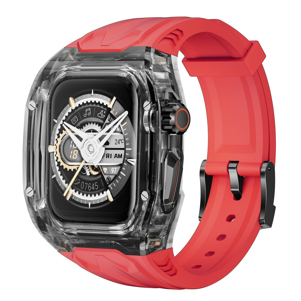 Super Tough Apple Smartwatch Silicone Universel Strap - Red#serie_6