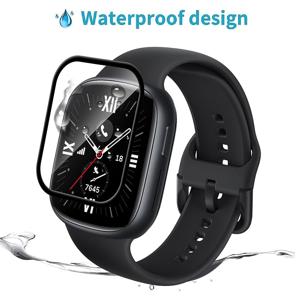 Honor Watch 4 Silicone 3D Curved Screen Protector - Black#serie_8