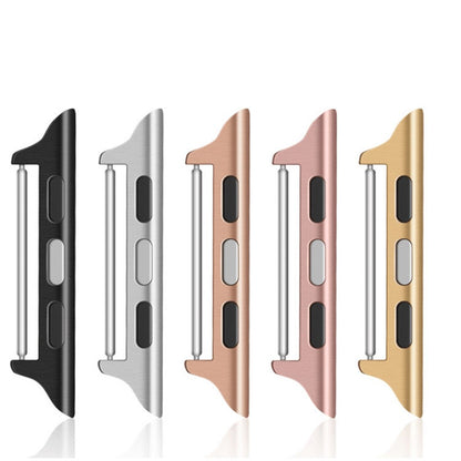 1 Pair Stainless Steel Adapter Apple Watch Series 41mm - 40mm - 38mm , 22mm Watch Strap Connector - Gold - Black#serie_2