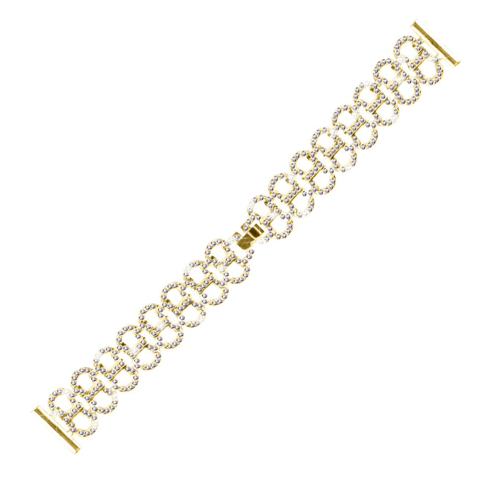 Gabb Watch 3 Rhinestones Decor Gourd Shape Watch band Alloy Strap - Gold#serie_2