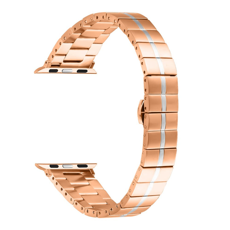 Apple Watch Series 41mm - 40mm - 38mm Stainless Steel Strap - Rose Gold+Silver#serie_1