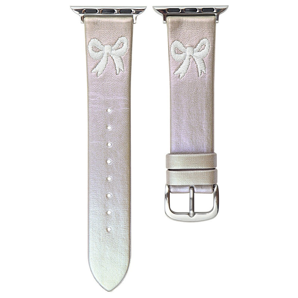 Apple Watch Series 41mm - 40mm - 38mm Watch Band Bowknot Leather Strap - Gradient Light Purple#serie_3