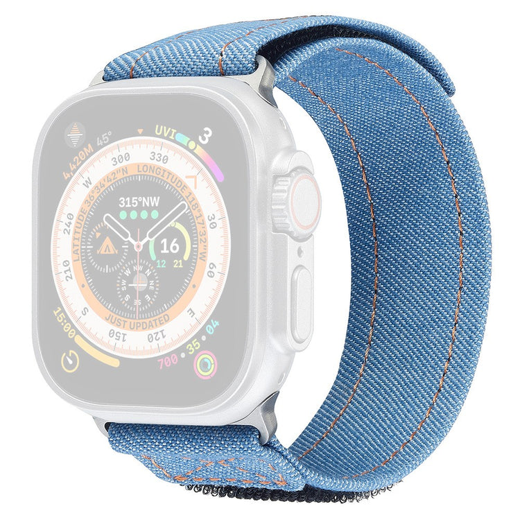 KALEBOL Denim Watch Strap Apple Watch Series 49mm - 45mm - 44mm - 42mm Magic Tape Band - Baby Blue#serie_3