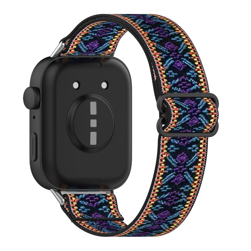 Huawei Watch Fit 3 Nylon Strap Stretchy Solo Loop Sport Watch Bands - Ethnic Blue Purple#serie_6