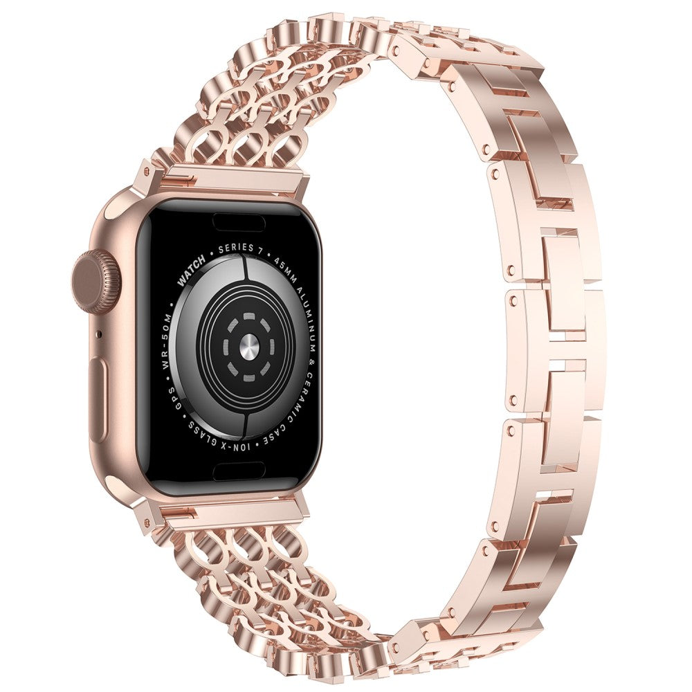 Apple Watch Series 49mm - 45mm - 44mm - 42mm Stylish Zinc Alloy Watch Strap - Rose Gold#serie_2