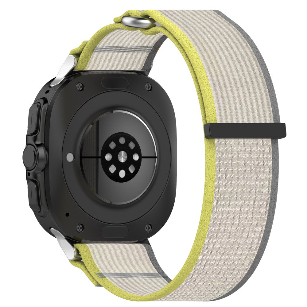 KALEBOL Samsung Galaxy Watch Ultra 47mm Watch Strap Breathable Nylon Sport Strap - Yellow+Grey#serie_4