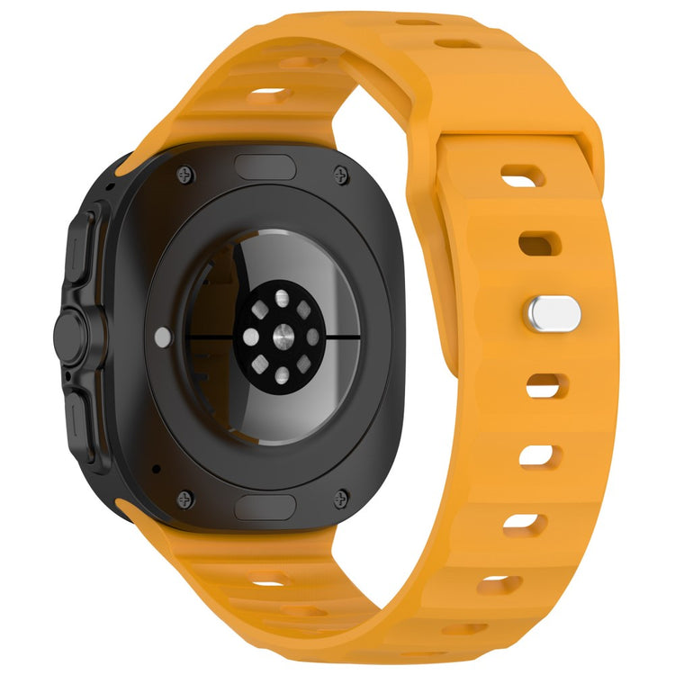 KALEBOL Samsung Galaxy Watch Ultra 47mm Silicone Watchband Watch Strap with Square Buckle - Yellow#serie_1