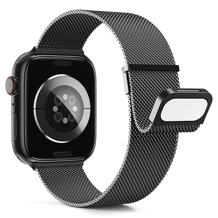 KALEBOL Apple Watch Series 41mm - 40mm - 38mm Milanese Mesh Strap Magnetic Watch Band - Black#serie_1