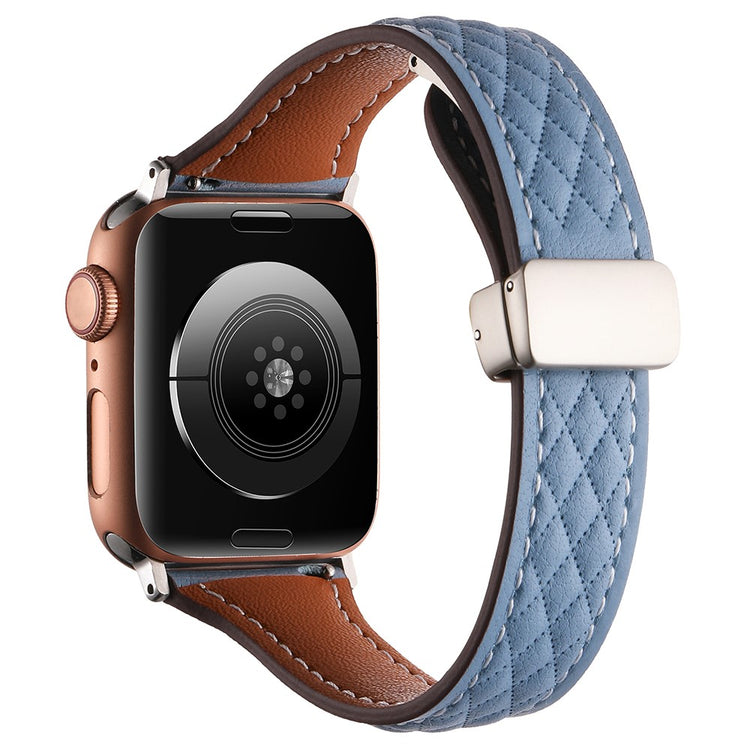 KALEBOL Apple Watch Series 41mm - 40mm - 38mm Genuine Leather Watch Strap - Blue#serie_8