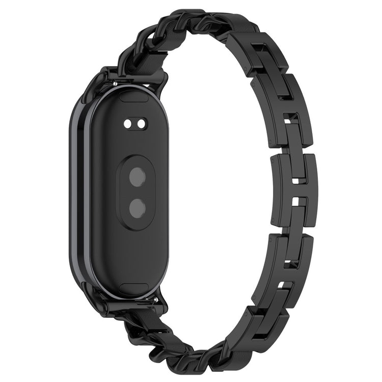 Xiaomi Mi Band 9 / 9 NFC / Smart Band 8 / 8 NFC Stylish Watch Strap Zinc Alloy Bracelet Replacement Band - Black#serie_1