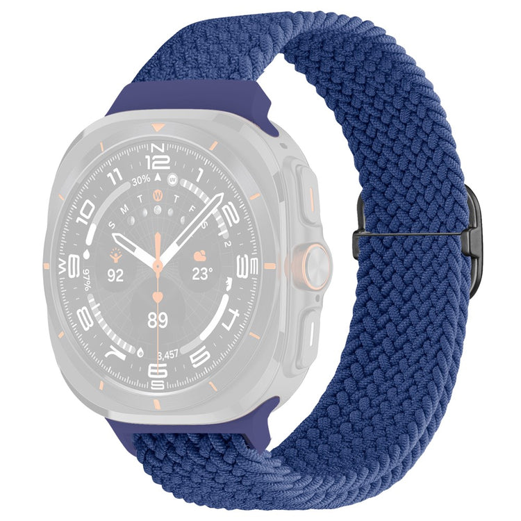 Samsung Galaxy Watch Ultra 47mm Braided Watch Band Adjustable Nylon Replacement Strap - Blue / Black Buckle#serie_9