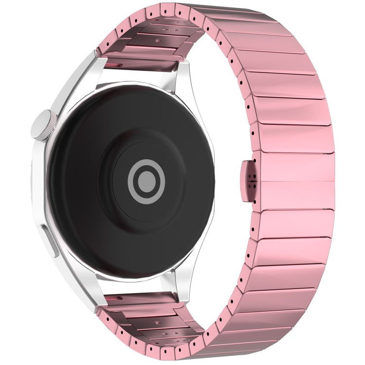 Huawei/Garmin Watch Butterfly Buckle 1-Bead Alloy Watch Band - Pink#serie_2