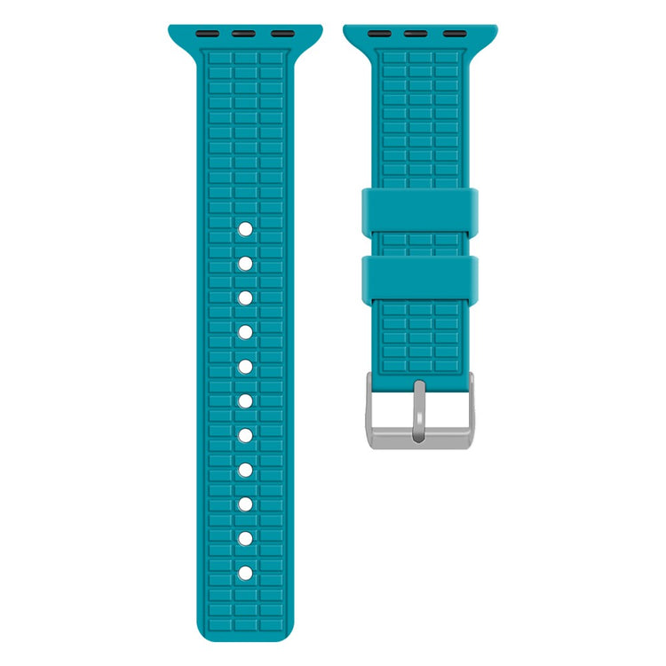 Apple Watch Series 49mm - 45mm - 44mm - 42mm Grid Silicone Strap - Teal#serie_4