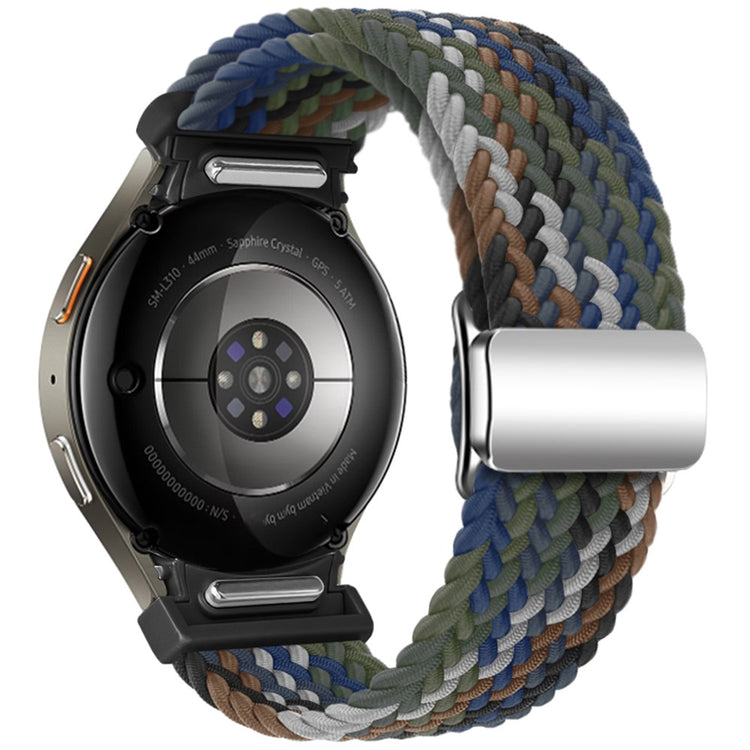 Samsung Galaxy Watch 20mm Braided Watch Band Magnetic Strap - Denim Rainbow#serie_13