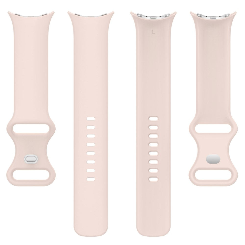 Google Pixel Watch 3 45mm Replacement Strap 8 Shape Silicone Watch Band with Silver Buckle, Size L - Pink#serie_10