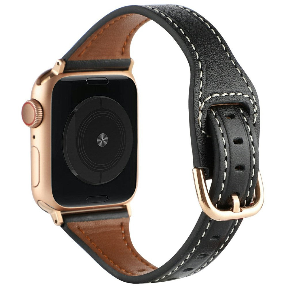 Apple Watch Series 49mm - 45mm - 44mm - 42mm Watch Strap - Black+Rose Gold Buckle#serie_2