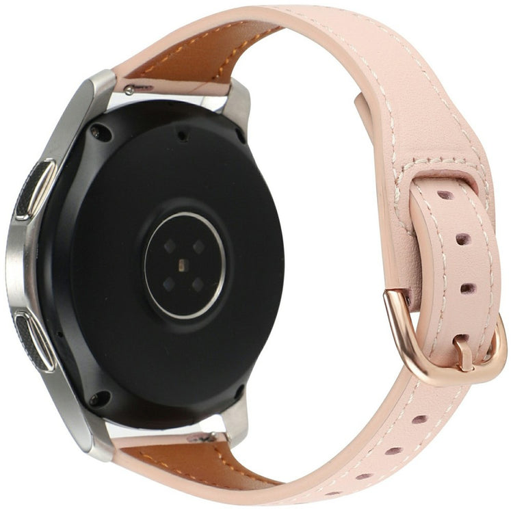 Huawei Watch GT 4 41mm / Garmin Venu 3S Genuine Cow Leather Band 20mm Watch Strap - Pink+Rose Gold Buckle#serie_4