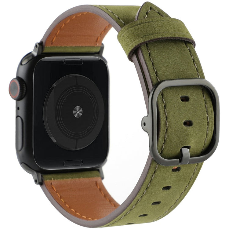 Genuine Cow Leather Strap for Apple Watch Series 41mm - 40mm - 38mm Band - Green#serie_3