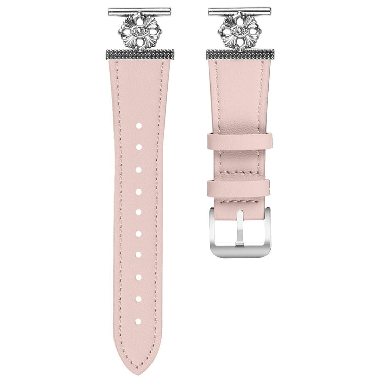 Verizon Gizmowatch Disney Edition Watch Band Genuine Cow Leather Flower Decor Adjustable Strap - Pink#serie_3