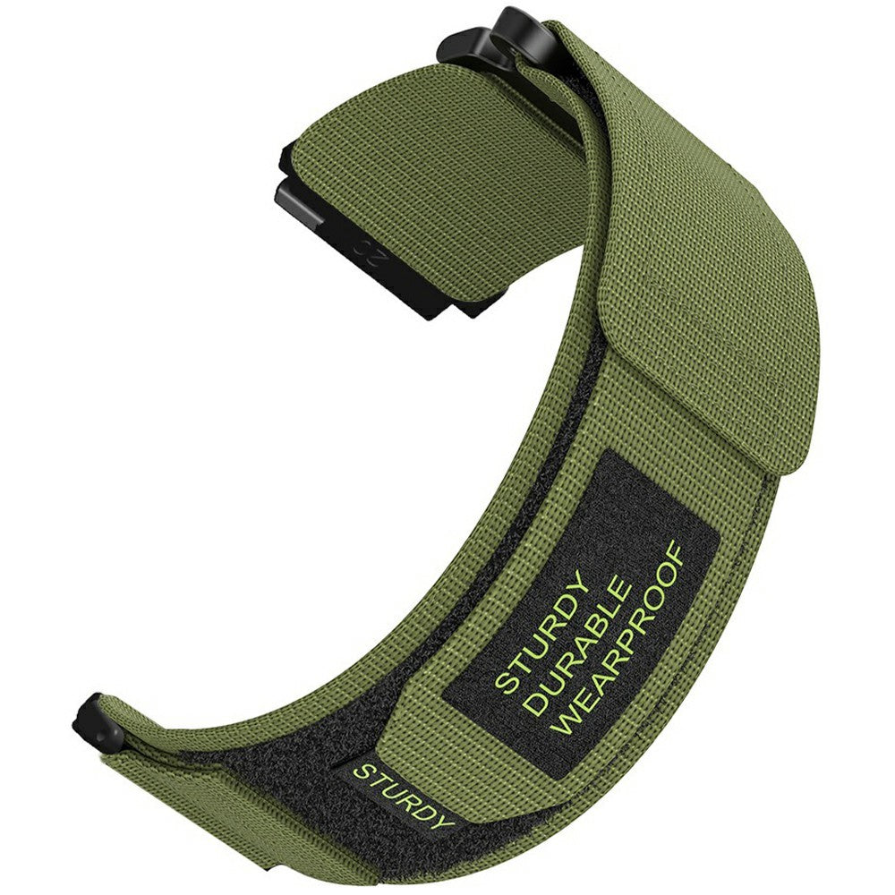 20mm Nylon Watch Band for Samsung Galaxy Watch FE 40mm / Watch7 44mm / 40mm Loop Fastener Strap - Army Green#serie_1