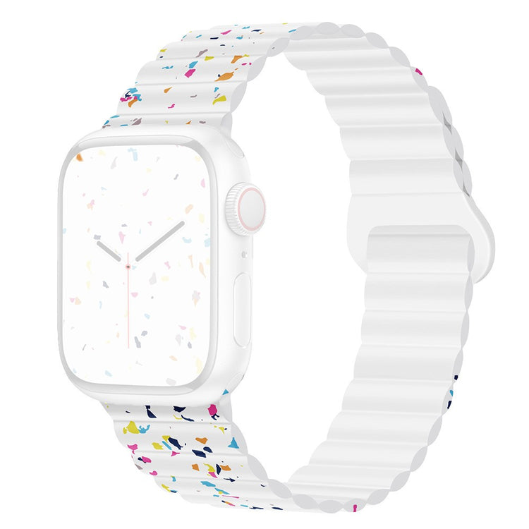 Magnetic Silicone Strap Apple Watch Series 41mm - 40mm - 38mm - White#serie_1