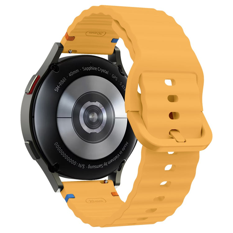 20mm Silicone Band Garminactive 5 / Garmin vivoactive 5 / Venu Sq Wave Design Watch Strap - Yellow#serie_4