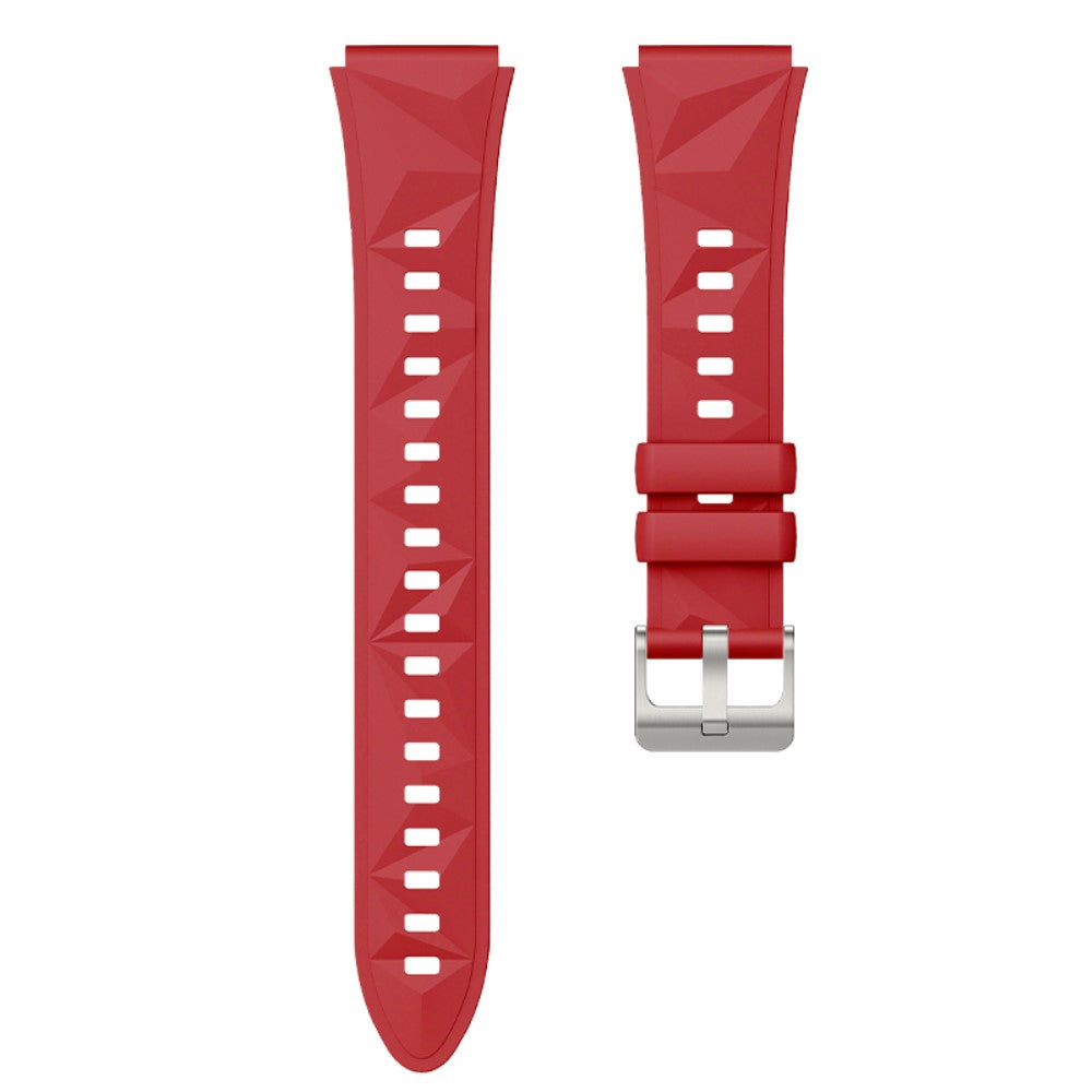 18mm Strap Huawei Watch GT 5 41mm / GT 4 41mm / Garmin Venu 3S Rhombus Pattern Universal Silicone Watch Band - Red#serie_6