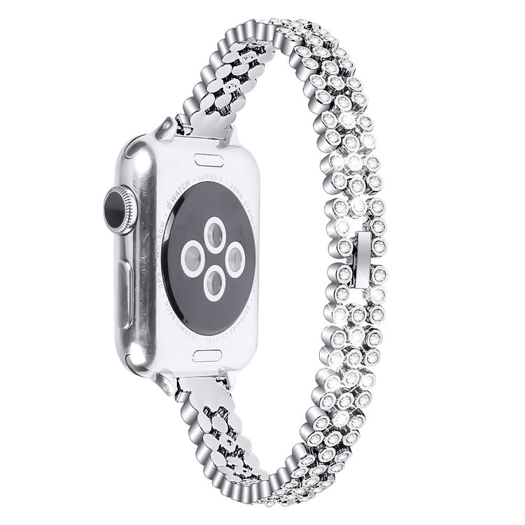 Rhinestone Strap Apple Watch Series 49mm - 45mm - 44mm - 42mm Zinc Alloy Band - Silver#serie_3