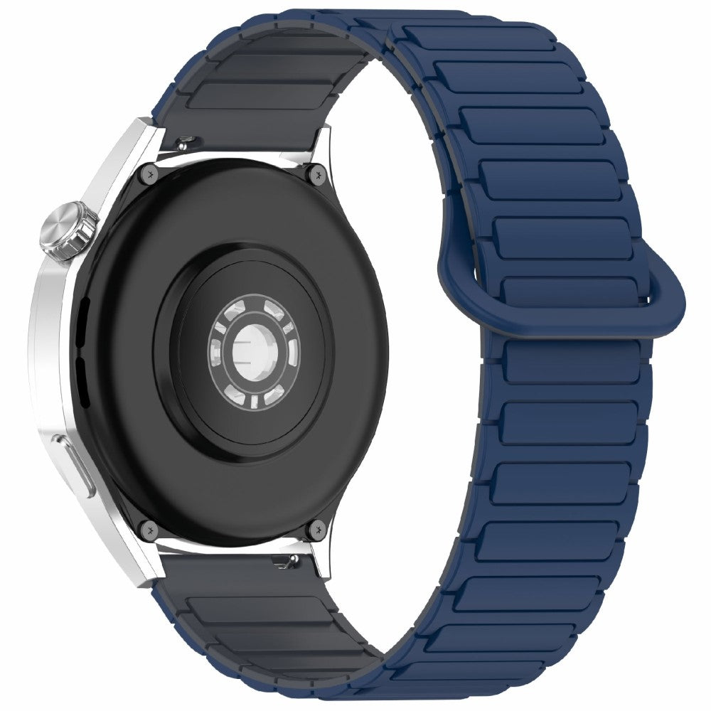 Samsung Galaxy Watch7 44mm / 40mm / Watch FE 40mm / Watch6 40mm / 44mm Silicone Band Dual Color 20mm Magnetic Watch Strap - Midnight Blue / Grey#serie_10