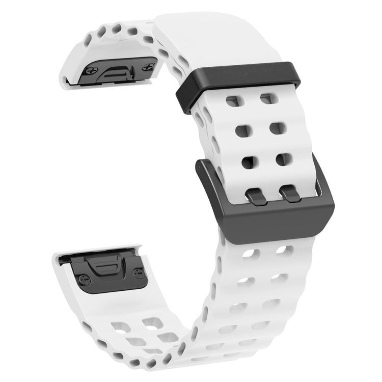 22mm Silicone Strap Garmin Fenix 8 47mm / Fenix E 47mm / Quatix 7 Pro Multiple Holes Watchband - White#serie_3