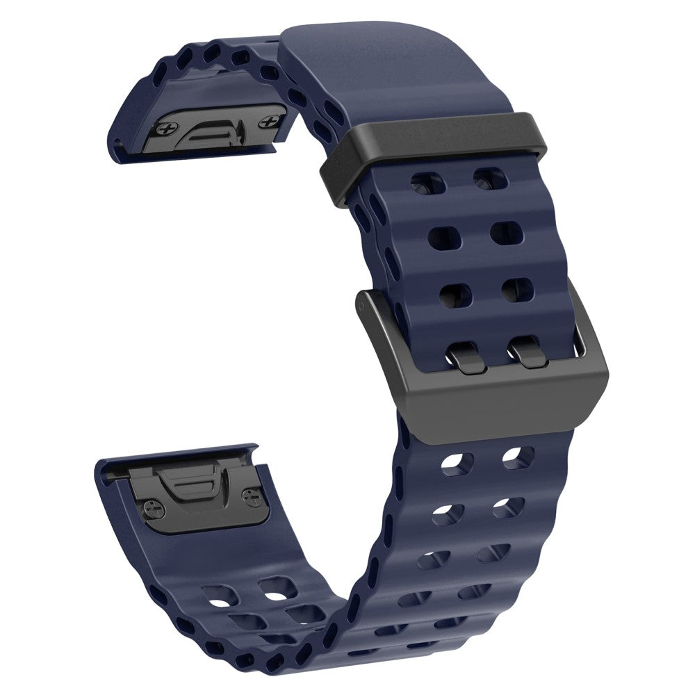 22mm Silicone Strap Garmin Fenix 8 47mm / Fenix E 47mm / Quatix 7 Pro Multiple Holes Watchband - Midnight Blue#serie_7