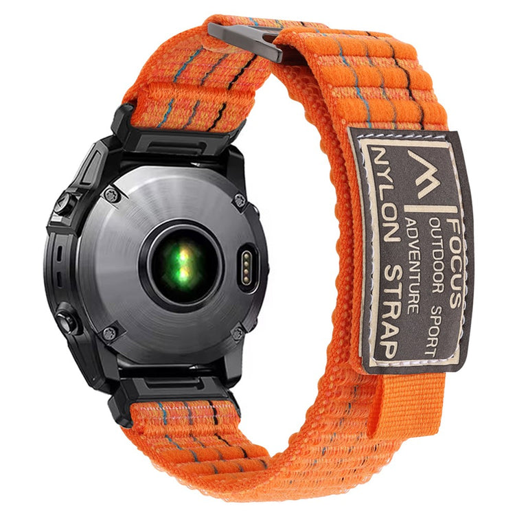 Garmin Fenix 8 47mm / Fenix E 47mm Magic Tape Nylon Strap Universal 22mm Watch Band - Orange#serie_1