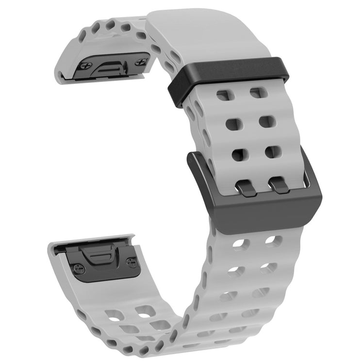 22mm Silicone Strap Garmin Fenix 8 47mm / Fenix E 47mm / Quatix 7 Pro Multiple Holes Watchband - Grey#serie_2