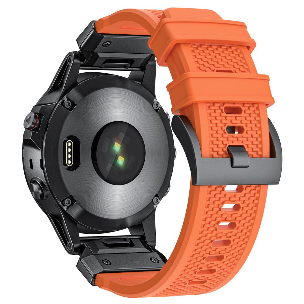 22mm Rubber Strap Garmin Fenix 8 47mm / Fenix E 47mm / Quatix 7 Pro Universal Watch Band - Orange#serie_2