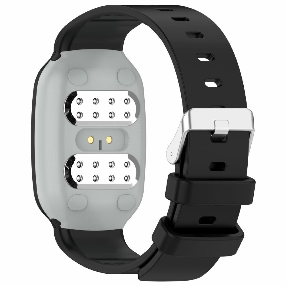 Emeterm Fashion Replacement Strap Soft Silicone Wristband - Black#serie_1