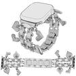Mycket Sött Apple Smartwatch Metall Universell Armband