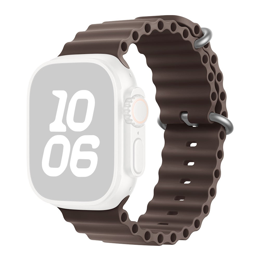 KALEBOL Ocean Silicone Band Apple Watch Series 10 46mm Breathable Soft Watch Strap - Coast Grey#serie_6