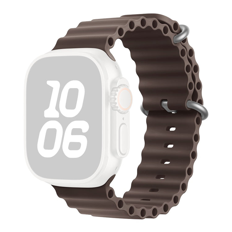 KALEBOL Ocean Silicone Band Apple Watch Series 10 46mm Breathable Soft Watch Strap - Coast Grey#serie_6