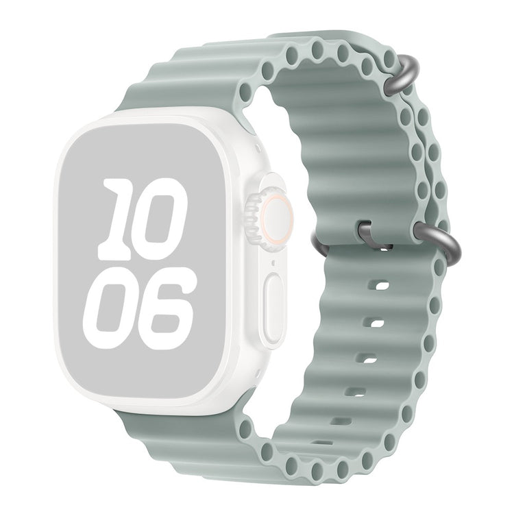 KALEBOL Ocean Silicone Band Apple Watch Series 10 46mm Breathable Soft Watch Strap - Baby Blue#serie_11