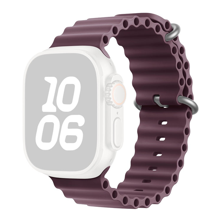 KALEBOL Ocean Silicone Band Apple Watch Series 10 46mm Breathable Soft Watch Strap - Smoke Purple#serie_15
