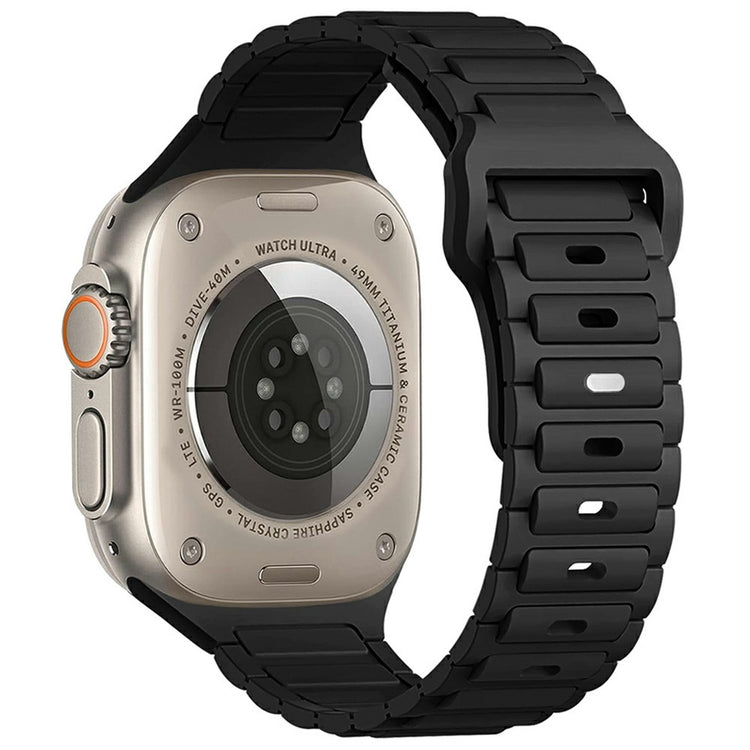 KALEBOL Watch Strap Apple Watch Series 10 46mm Three Bead Silicone Band - Black#serie_7