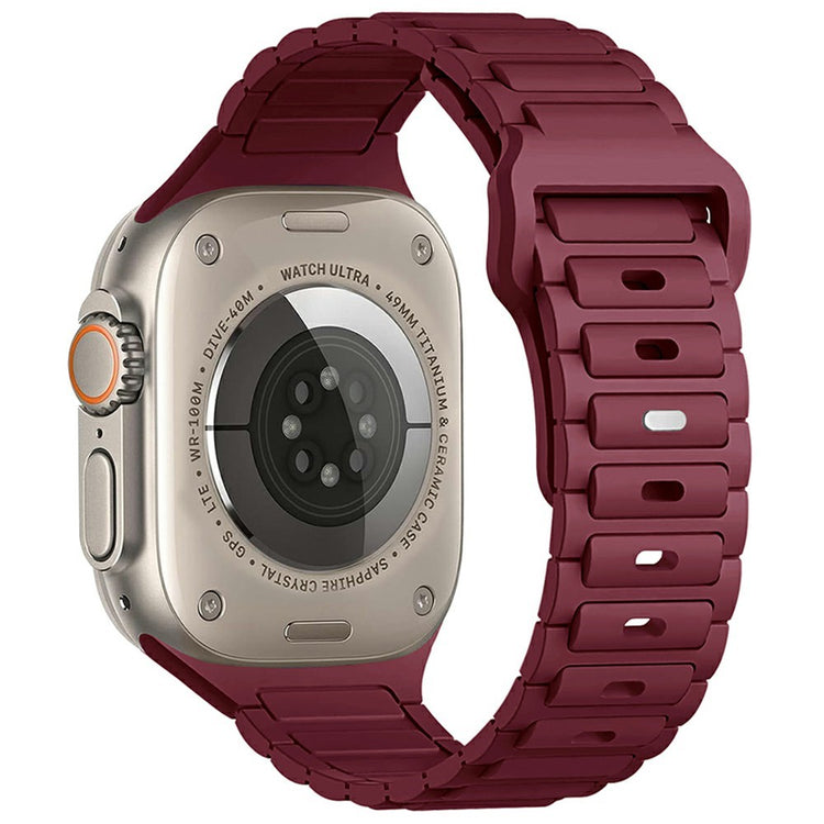 KALEBOL Watch Strap Apple Watch Series 10 46mm Three Bead Silicone Band - Wine Red#serie_8