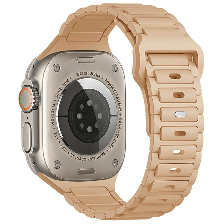 KALEBOL Watch Strap Apple Watch Series 10 46mm Three Bead Silicone Band - Milk Tea#serie_9
